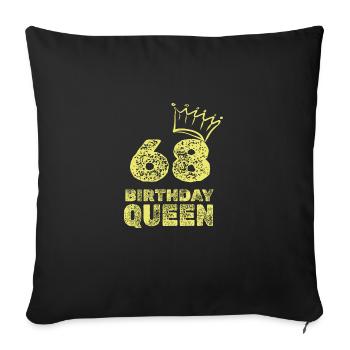 68 - Sofa pillowcase 17,3'' x 17,3'' (45 x 45 cm) - black - Front