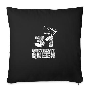 31 - Sofa pillowcase 17,3'' x 17,3'' (45 x 45 cm) - black - Front