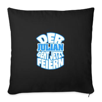 Julian - Sofakissenbezug 45 x 45 cm - Schwarz - Vorne