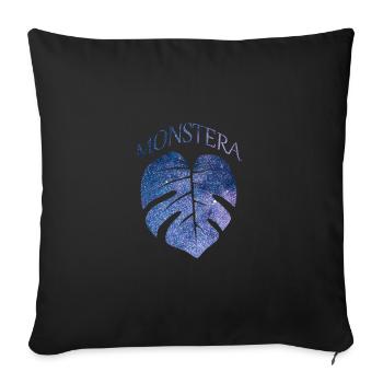 monstera thai constellation - Sofakissenbezug 45 x 45 cm - Schwarz - Vorne