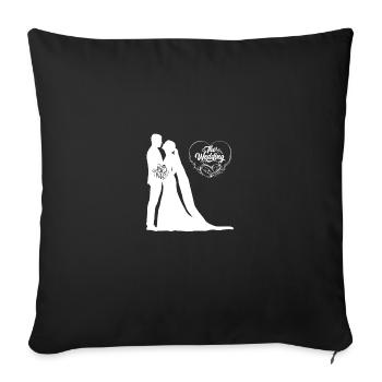 Demande en mariage Marry Me Proposition de mariage - Housse de coussin décorative 45 x 45 cm - noir - Devant