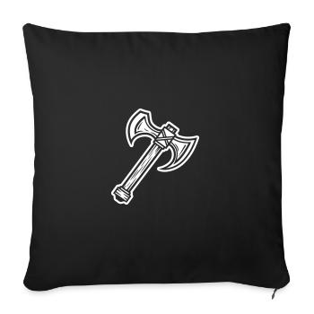 Axt Element - Sofakissenbezug 45 x 45 cm - Schwarz - Vorne