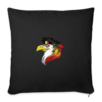 Belgique - Housse de coussin décorative 45 x 45 cm - noir - Devant