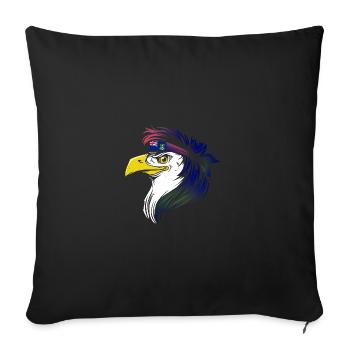 British Virgin Islands - Sofa pillowcase 17,3'' x 17,3'' (45 x 45 cm) - black - Front