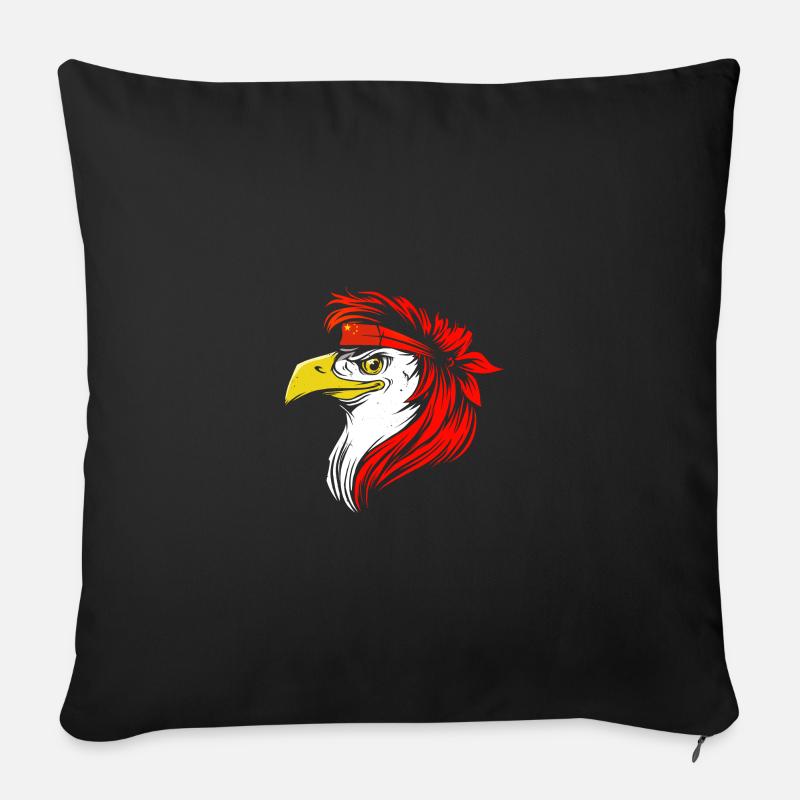 Chine - Housse de coussin décorative 45 x 45 cm - noir