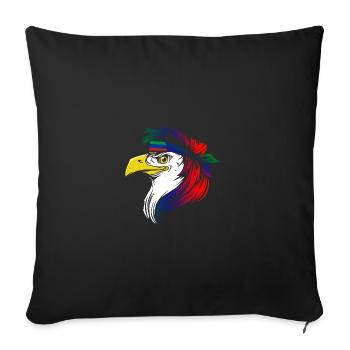 Daguestan - Housse de coussin décorative 45 x 45 cm - noir - Devant