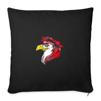 Denmark - Sofa pillowcase 17,3'' x 17,3'' (45 x 45 cm) - black - Front