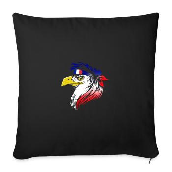France - Housse de coussin décorative 45 x 45 cm - noir - Devant