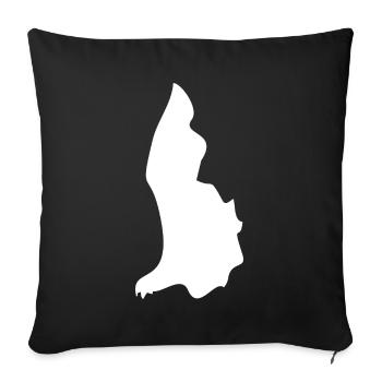 Liechtenstein map flag - Sofa pillowcase 17,3'' x 17,3'' (45 x 45 cm) - black - Front