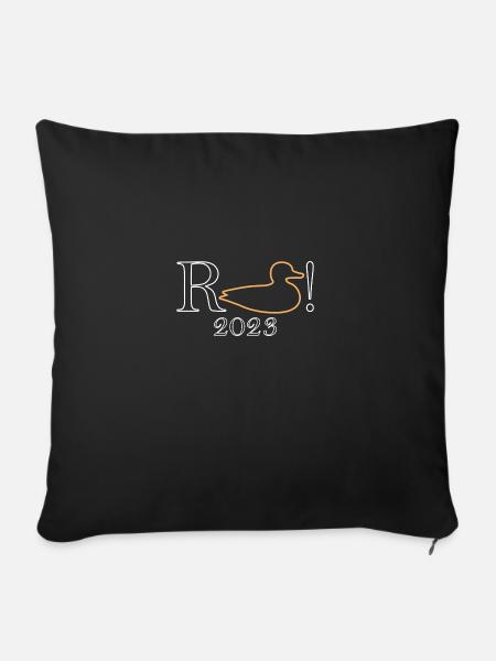 Rente Ente 2023 - Sofakissenbezug 45 x 45 cm - Schwarz