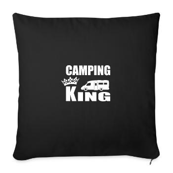 camping - Sofakissenbezug 45 x 45 cm - Schwarz - Vorne