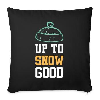 Snowboarder quote - Sofa pillowcase 17,3'' x 17,3'' (45 x 45 cm) - black - Front