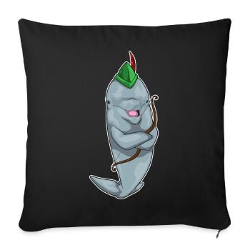 Arc de dauphin - Housse de coussin décorative 45 x 45 cm - noir - Devant