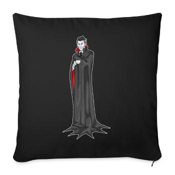 Vampir Halloween Kaffee - Sofakissenbezug 45 x 45 cm - Schwarz - Vorne