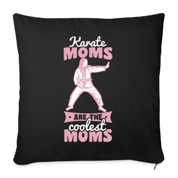 Karate Mother - Housse de coussin décorative 45 x 45 cm - noir - Devant