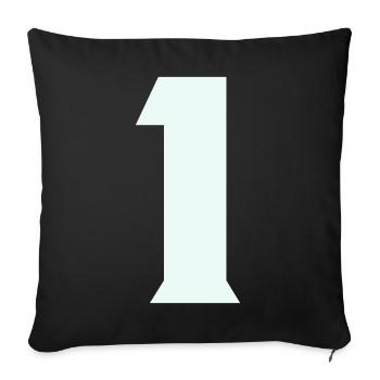 1 - Housse de coussin décorative 45 x 45 cm - noir - Devant