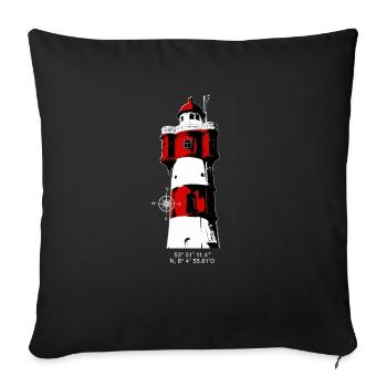 Phare Roter Sand2 - Housse de coussin décorative 45 x 45 cm - noir - Devant
