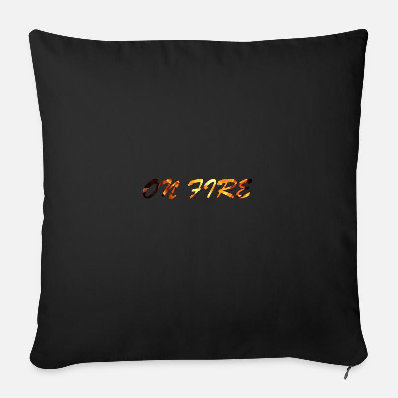 on fire - Sofakissenbezug 45 x 45 cm - Schwarz