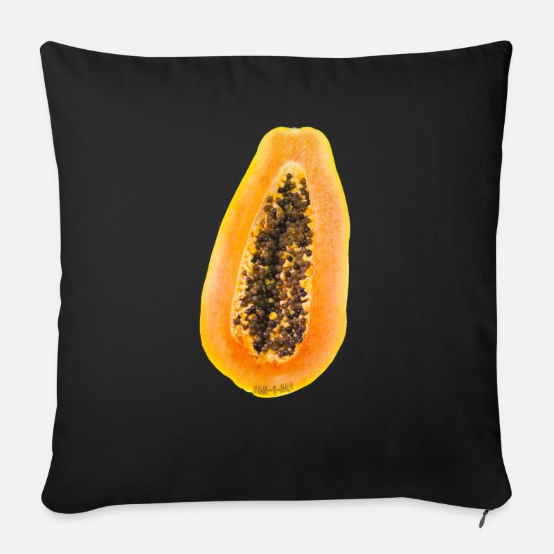 Papaya - Sofakissenbezug 45 x 45 cm - Schwarz