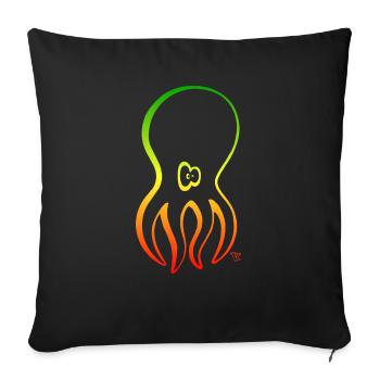 Rastapopoulpos - Housse de coussin décorative 45 x 45 cm - noir - Devant