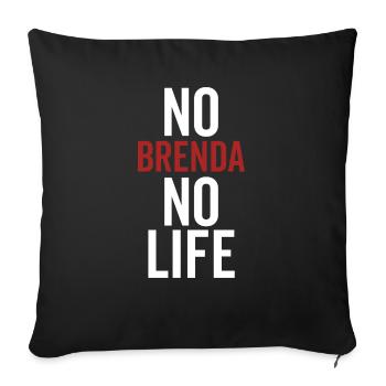 Pas de Brenda Pas de vie - Housse de coussin décorative 45 x 45 cm - noir - Devant
