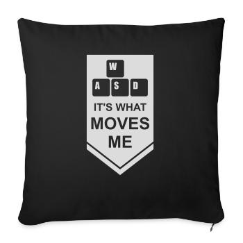 c’est ce qui m’émeut - Housse de coussin décorative 45 x 45 cm - noir - Devant