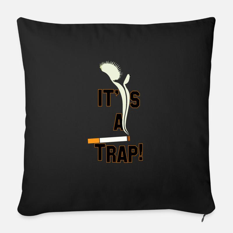 Venus flytrap - Sofa pillowcase 17,3'' x 17,3'' (45 x 45 cm) - black