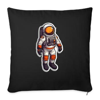 Proximity to space - Sofa pillowcase 17,3'' x 17,3'' (45 x 45 cm) - black - Front