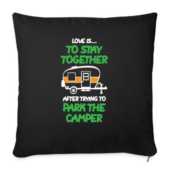 The Camper Van - Sofa pillowcase 17,3'' x 17,3'' (45 x 45 cm) - black - Front