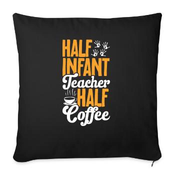 Enseignante de maternelle Éducatrice de centre de garde - Housse de coussin décorative 45 x 45 cm - noir - Devant
