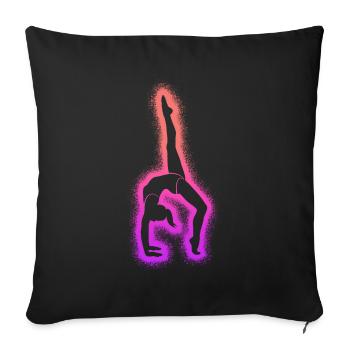 Gymnast Gymnastics Handstand Kids Gymnastics Girls - Sofa pillowcase 17,3'' x 17,3'' (45 x 45 cm) - black - Front