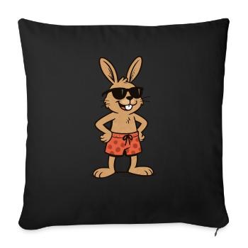 Bunny Sunglasses - Sofa pillowcase 17,3'' x 17,3'' (45 x 45 cm) - black - Front