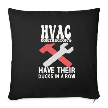 HVAC Contractors have their channels in a row - Sofa pillowcase 17,3'' x 17,3'' (45 x 45 cm) - black - Front
