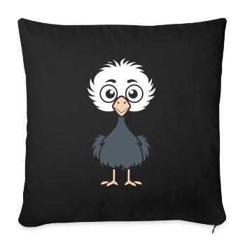 ostrich - Sofa pillowcase 17,3'' x 17,3'' (45 x 45 cm) - black - Front