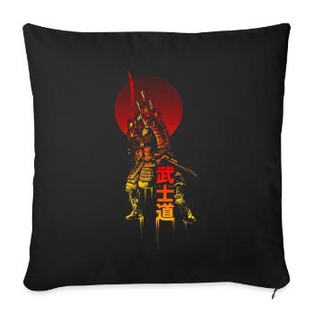 samouraï - Housse de coussin décorative 45 x 45 cm - noir - Devant