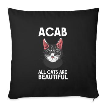 all cats are beautiful - Housse de coussin décorative 45 x 45 cm - noir - Devant