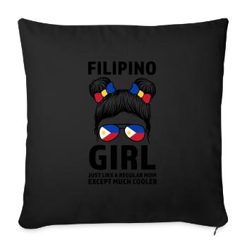 Philippinisch Filipino Philippinisches Geschenk - Sofakissenbezug 45 x 45 cm - Schwarz - Vorne
