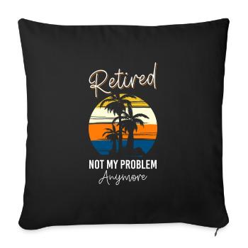 Humour Drôle La Solution Devise - Housse de coussin décorative 45 x 45 cm - noir - Devant