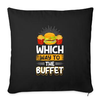 All you can eat Fest Catering Vielesser - Sofa pillowcase 17,3'' x 17,3'' (45 x 45 cm) - black - Front