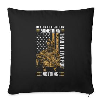 War Land Dog Day America - Sofa pillowcase 17,3'' x 17,3'' (45 x 45 cm) - black - Front