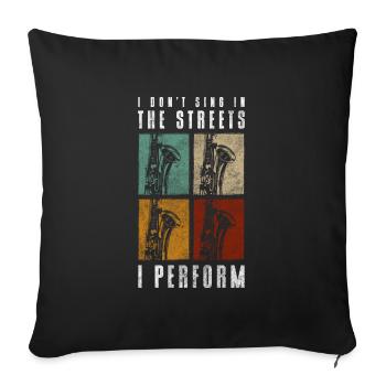 Street Musician Street Tipping Performance - Sofa pillowcase 17,3'' x 17,3'' (45 x 45 cm) - black - Front