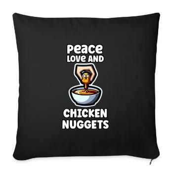 Citation de pépites de poulet Citation de poulet - Housse de coussin décorative 45 x 45 cm - noir - Devant