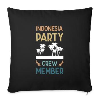 Indonésie Party Crew - Housse de coussin décorative 45 x 45 cm - noir - Devant