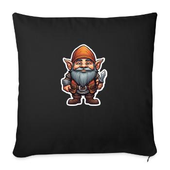 Mischievous Dwarven Warrior - Sofa pillowcase 17,3'' x 17,3'' (45 x 45 cm) - black - Front