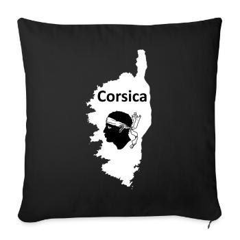 Corse, l’île en France, Corse - Housse de coussin décorative 45 x 45 cm - noir - Devant