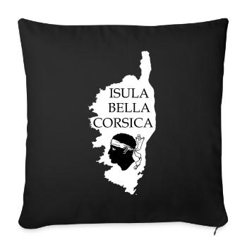 Isula Bella Corse France - Housse de coussin décorative 45 x 45 cm - noir - Devant