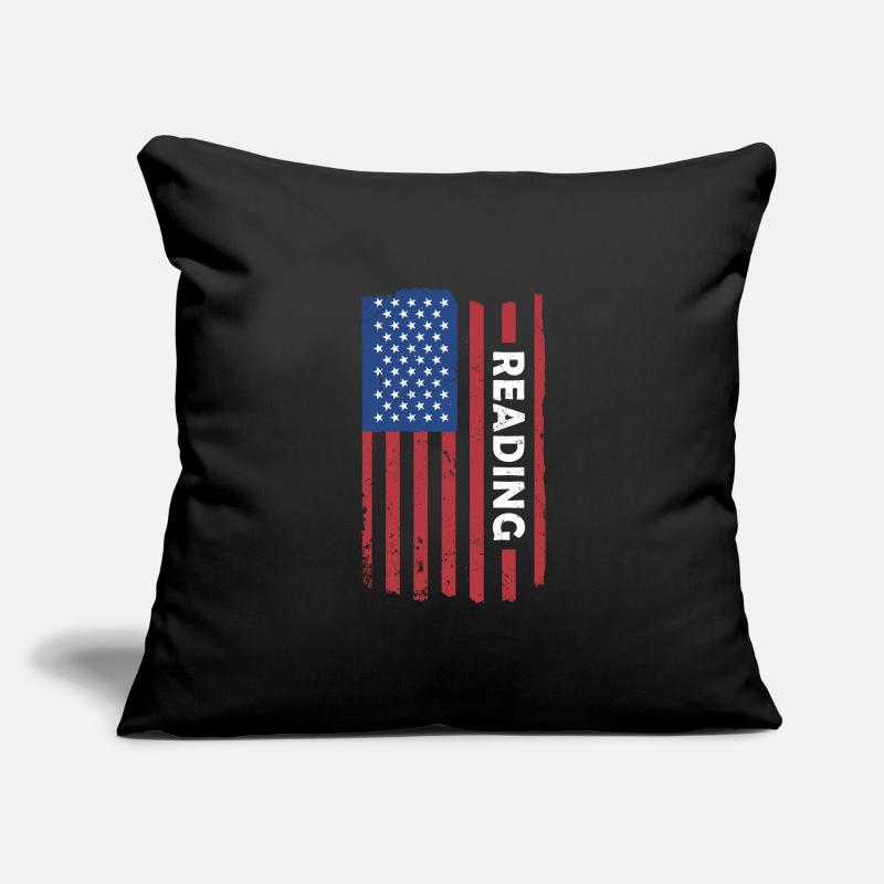 Reader Us Flag Reading Sofakissenbezug 45 x 45 cm