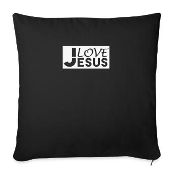 I LOVE JESUS. - Housse de coussin décorative 45 x 45 cm - noir - Devant