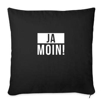 Ja moin! - Sofakissenbezug 45 x 45 cm - Schwarz - Vorne