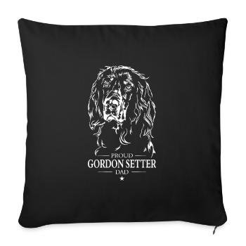 Gordon Setter Dad Dogs Dog Hunting Dogs Wilsigns - Sofa pillowcase 17,3'' x 17,3'' (45 x 45 cm) - black - Front